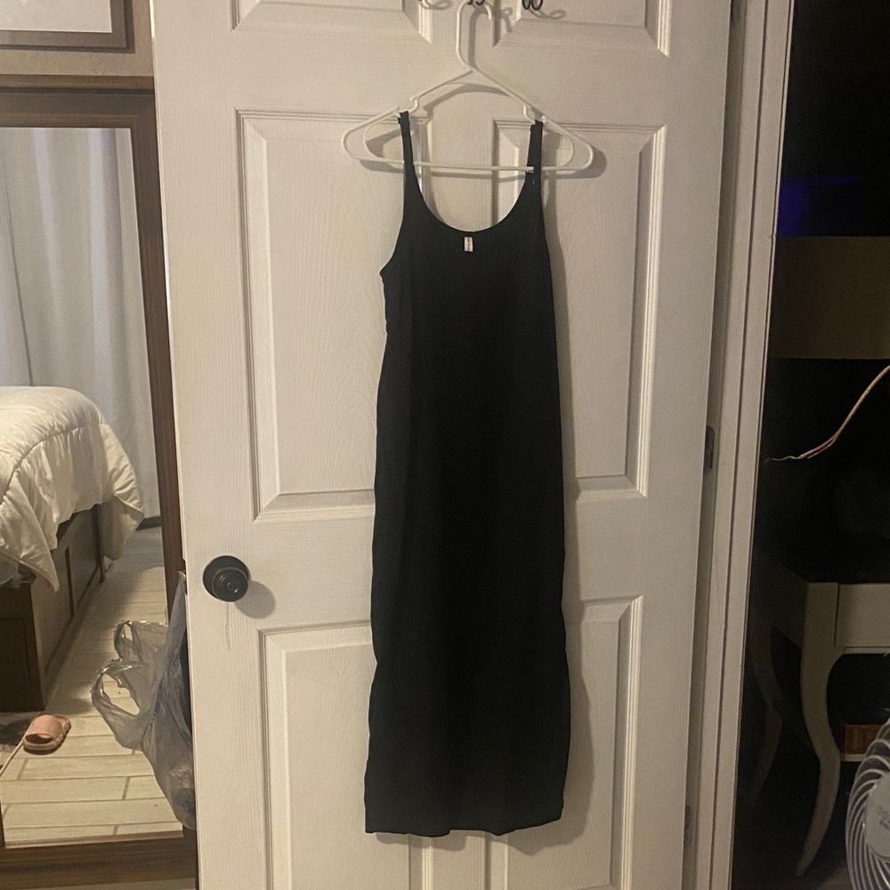 The Group - Babaton Black Maxi Dress with Side Slit